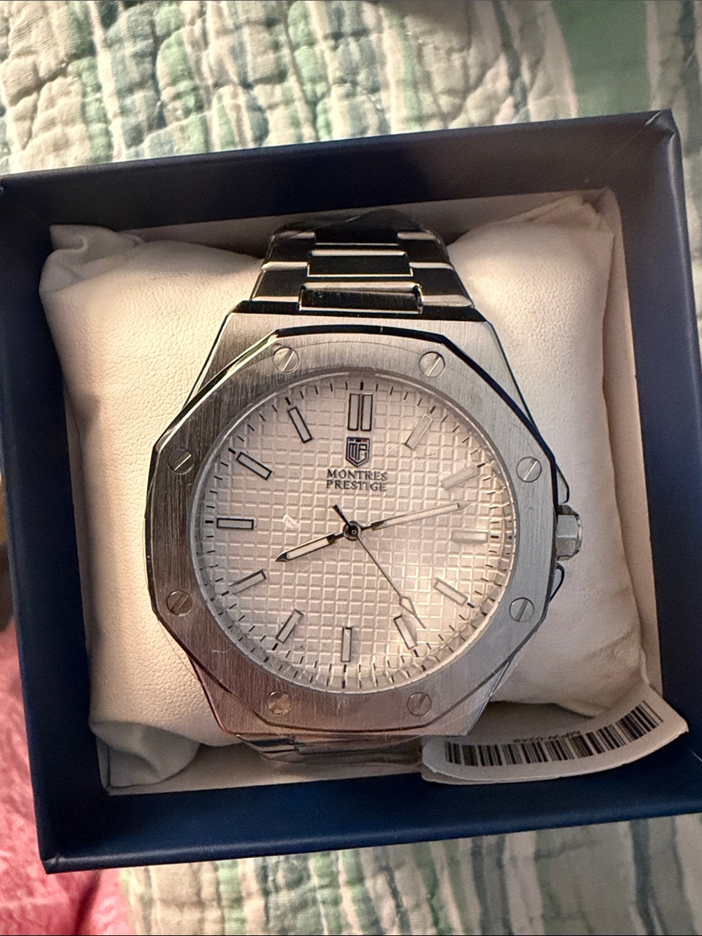 Montres Prestige Silver Stainless Steel Watch